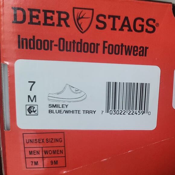 Deer Stags Slippers Smile Face Faux Shearling Cushioned Indoor Outdoor Womens 9M - Picture 9 of 9